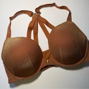 Cacique Bra Boost Plunge 38DD Brown Shimmer